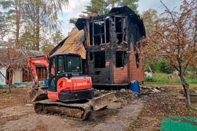 Демонтаж дома в Лемболово